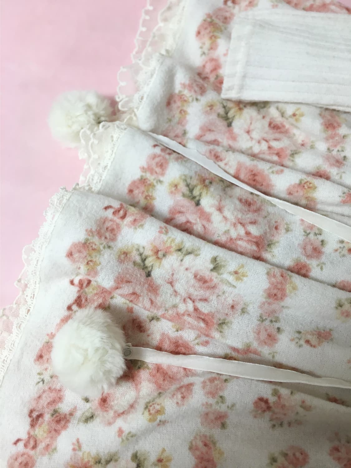 고전 리즈리사 플로럴 폼폼이 니트 원피스 히메갸루 라떼갸루 트랄라라 상품이미지3