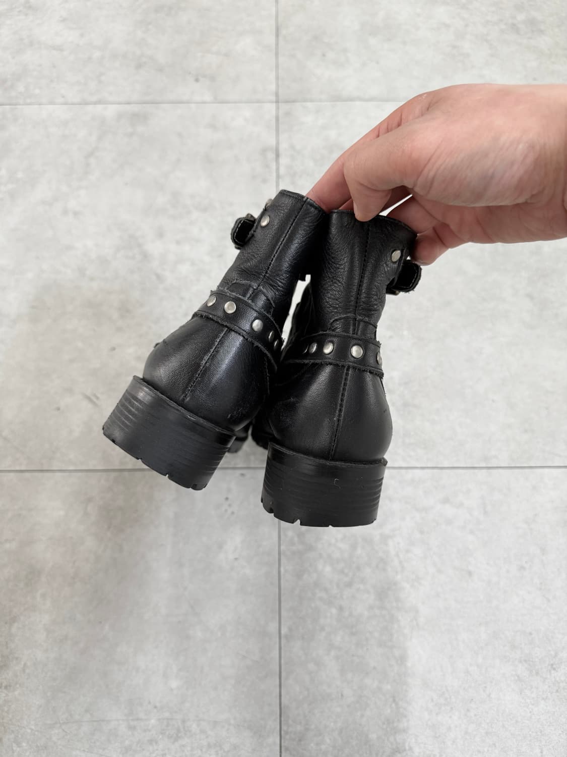 빈티지 스트랩 버클 레더 부츠 상품이미지7