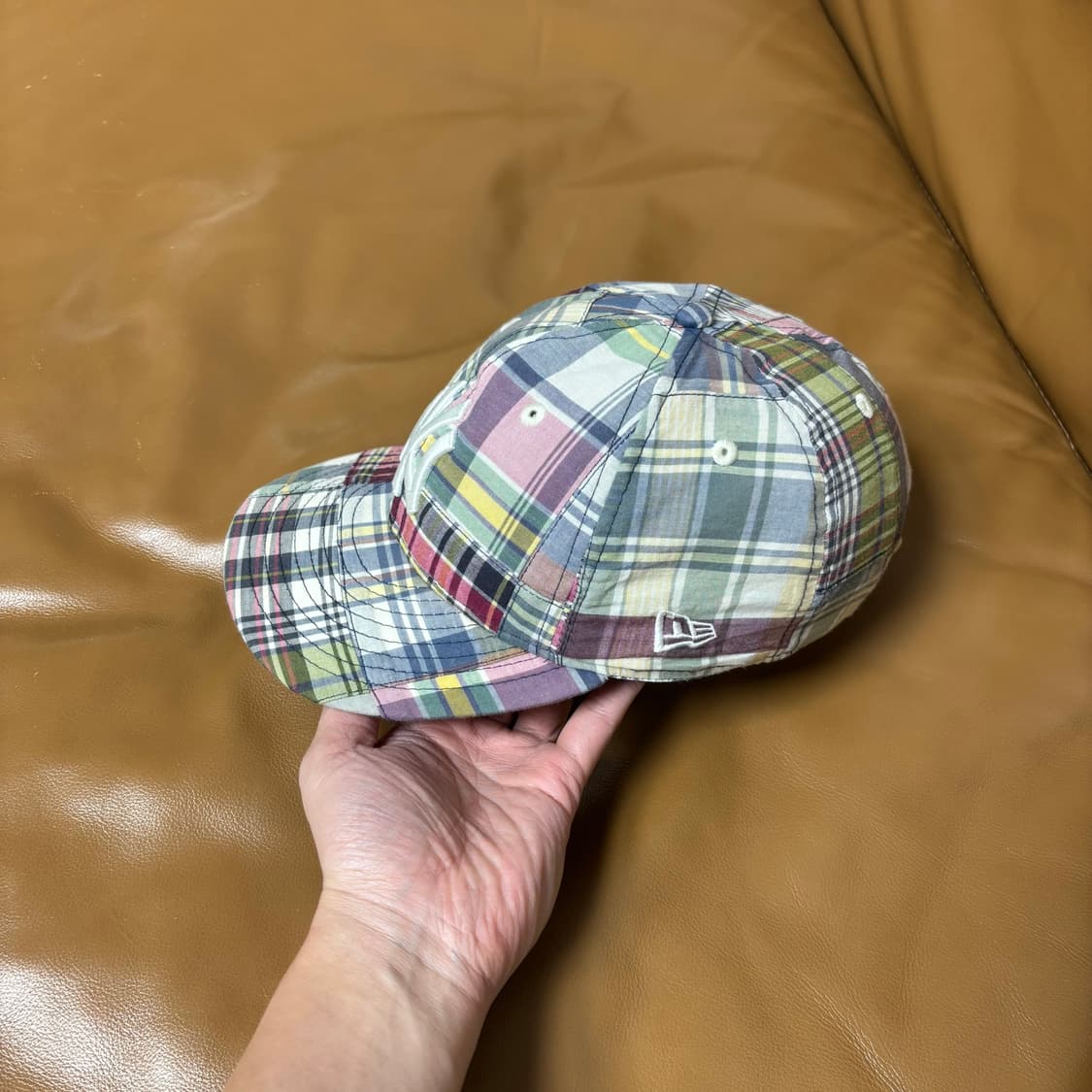 빔즈 빔스 뉴에라 9Fifty 6패널 볼캡 모자 마드라스 체크 상품이미지4