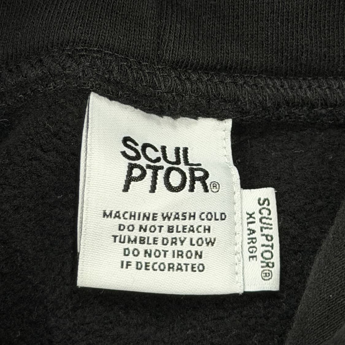 스컬프터 그래픽 로고 기모 스웻 후드티 블랙 XL 상품이미지5