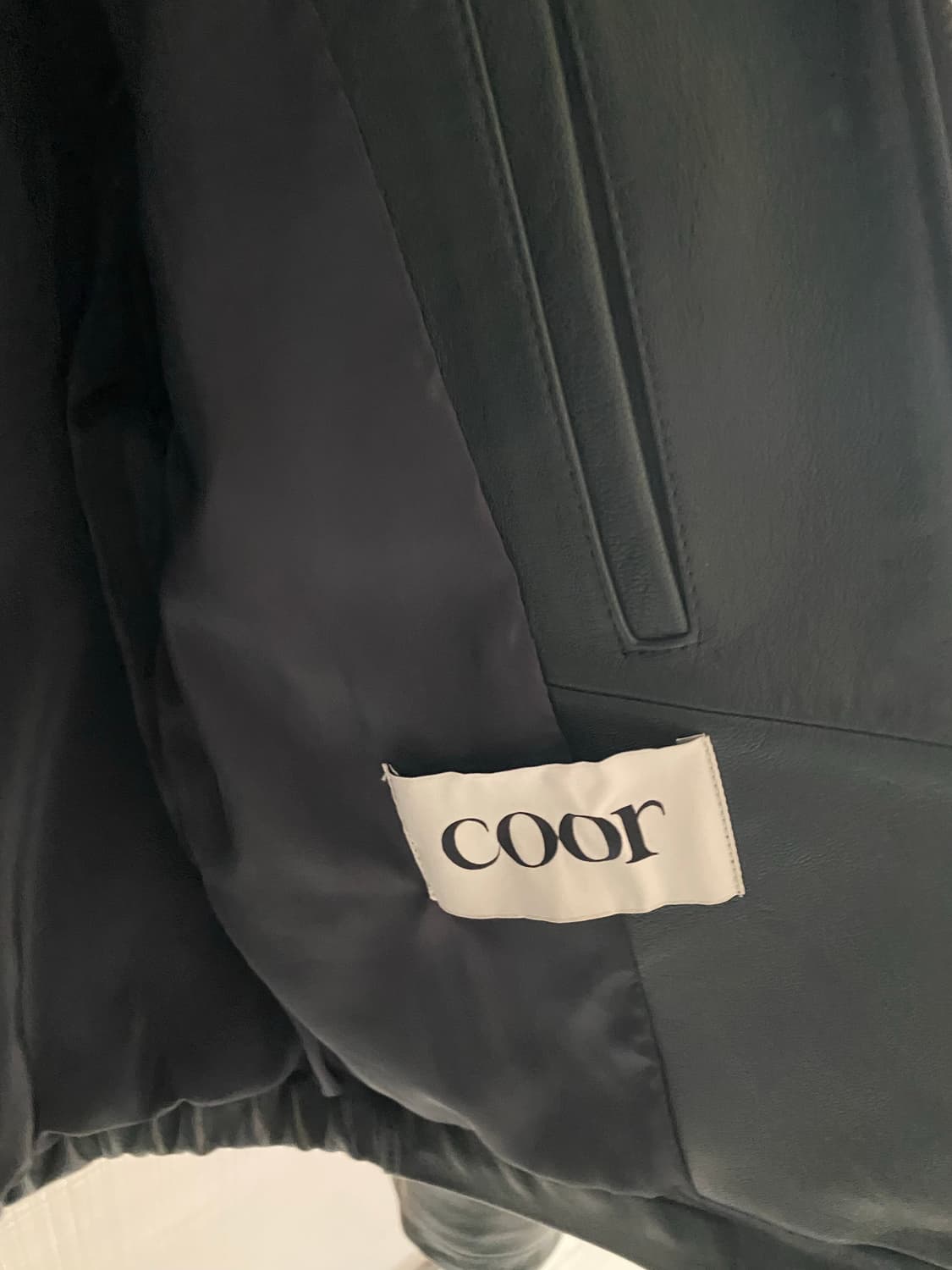 쿠어 파일럿 레더 자켓 그린 상품이미지6