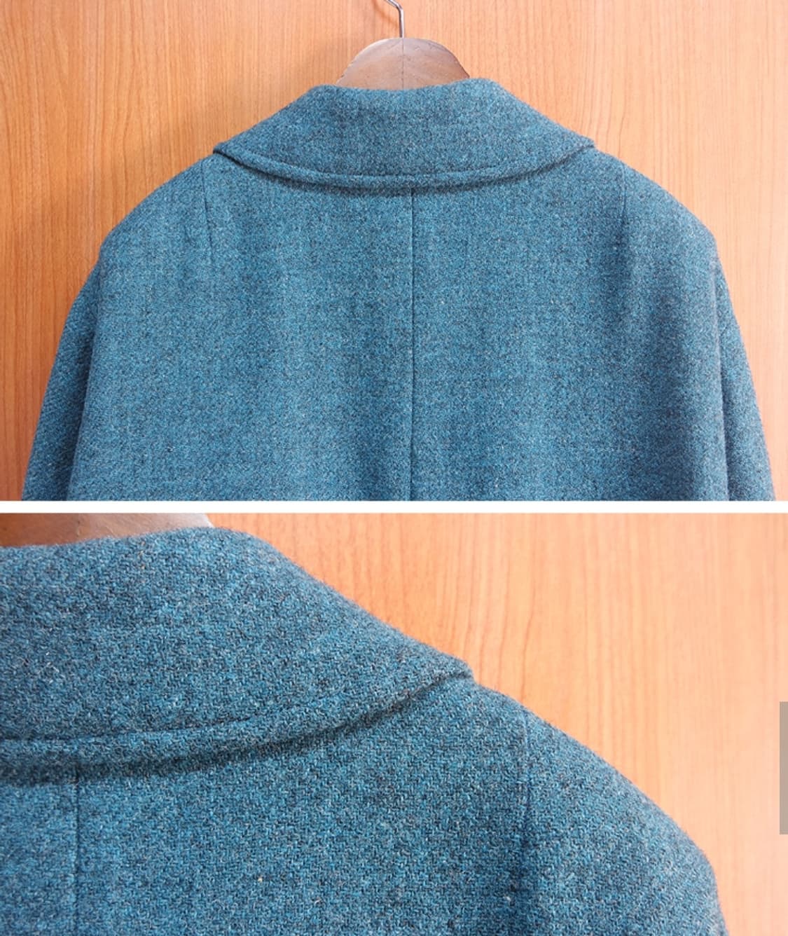 해리스 트위드  빈티지  울100% 코트~우먼 프리  상품이미지6