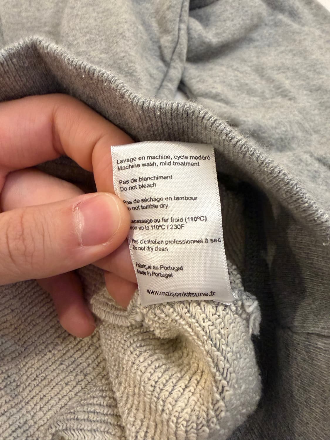 메종키츠네 트리컬러 폭스 패치 맨투맨 그레이 상품이미지4