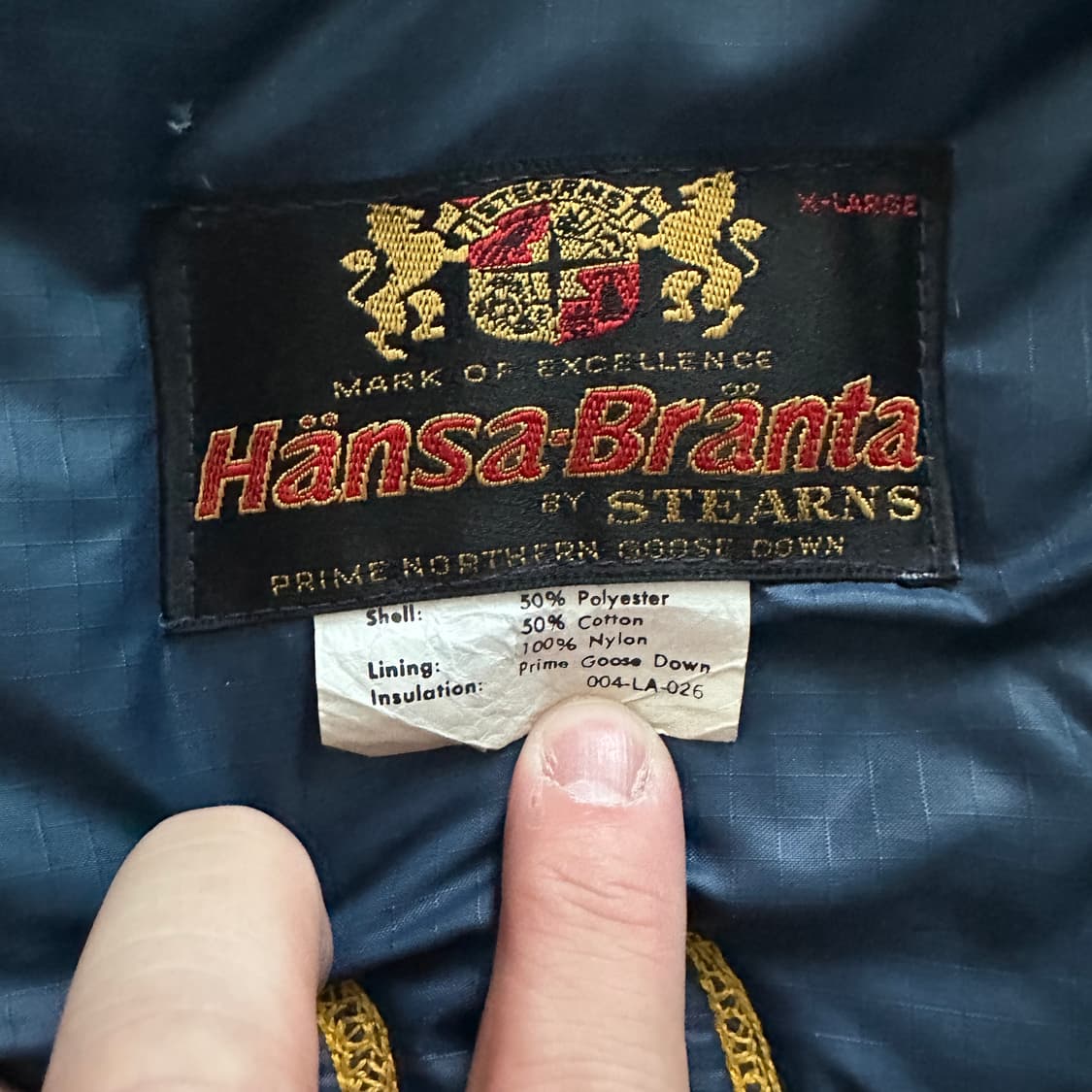 70s Hansa-Branta 데님 구스다운 자켓 MADE IN USA 상품이미지3