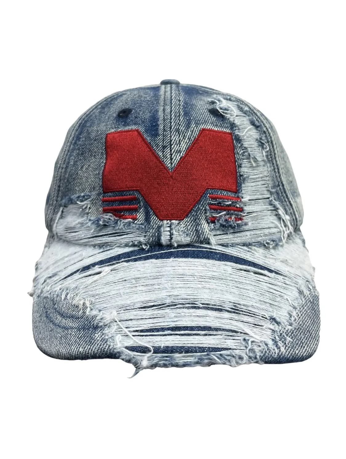 Mowalola 데님 디스트레스 캡 상품이미지1