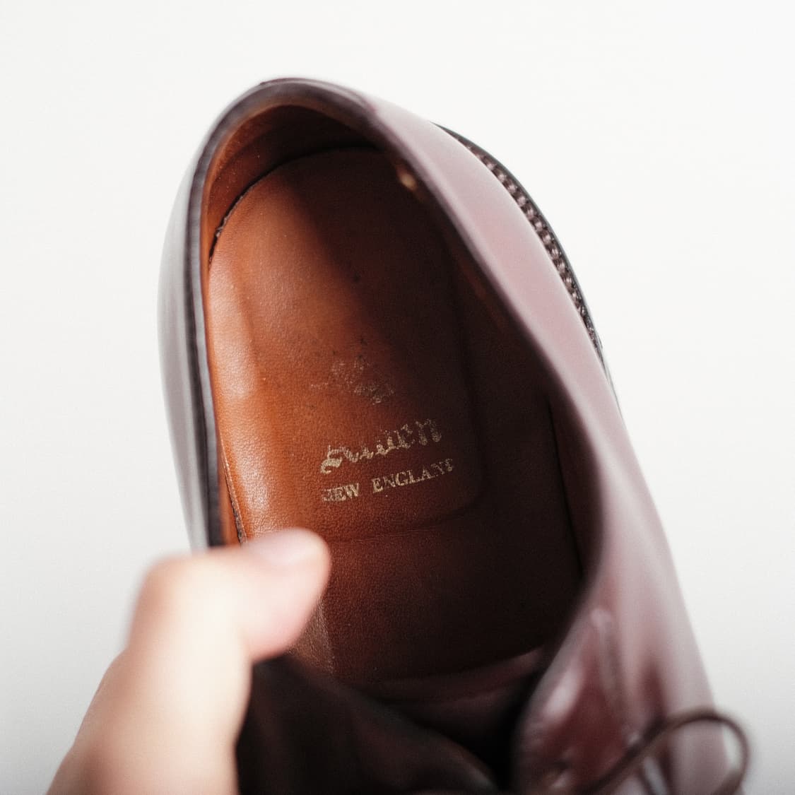 알든 990 10.5D(285-290)사이즈 버건디 코도반 플레인토 더비 상품이미지9