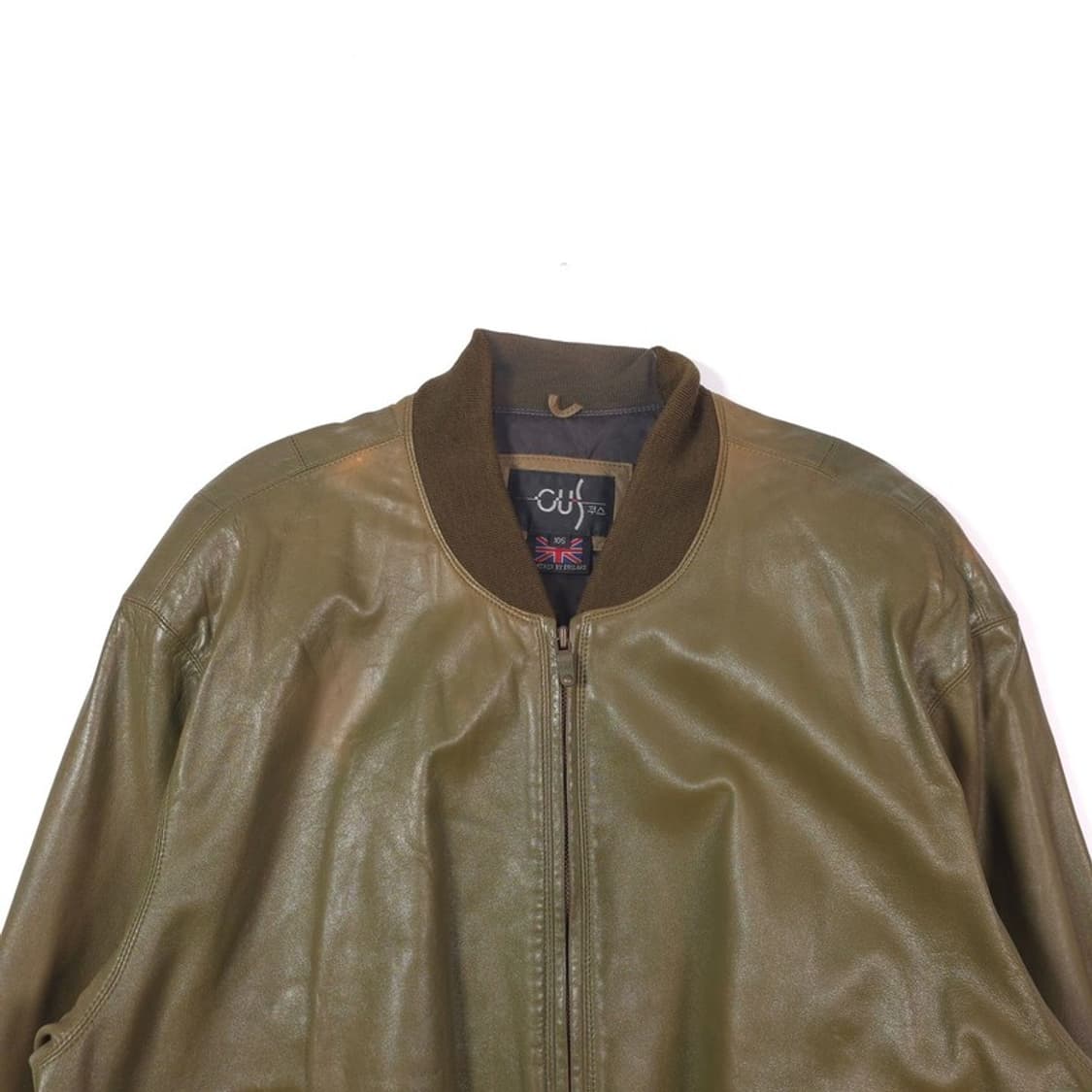 Vintage 올리브 카키 리얼 램스킨 레더 블루종 XL 상품이미지3