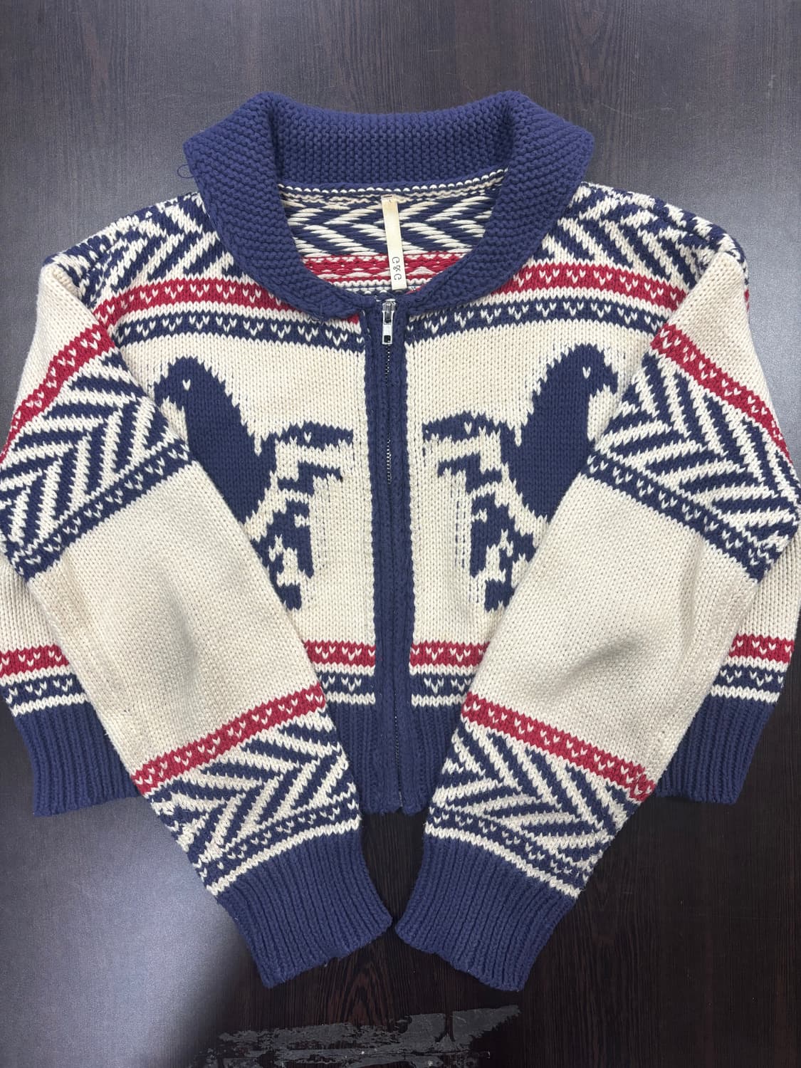 G&G 패턴 니트 집업 가디건 상품이미지2