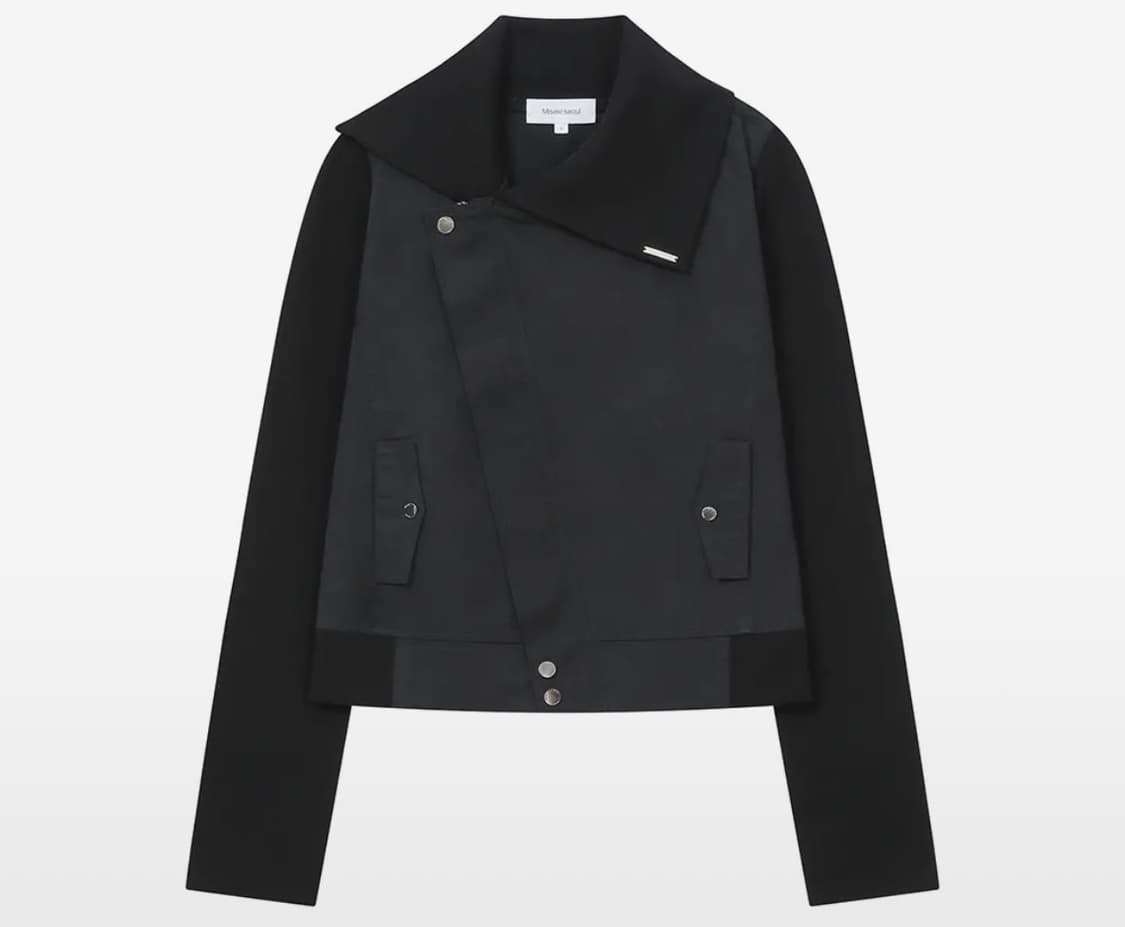 미세키서울 slash ribbed jacket (블랙) 상품이미지2