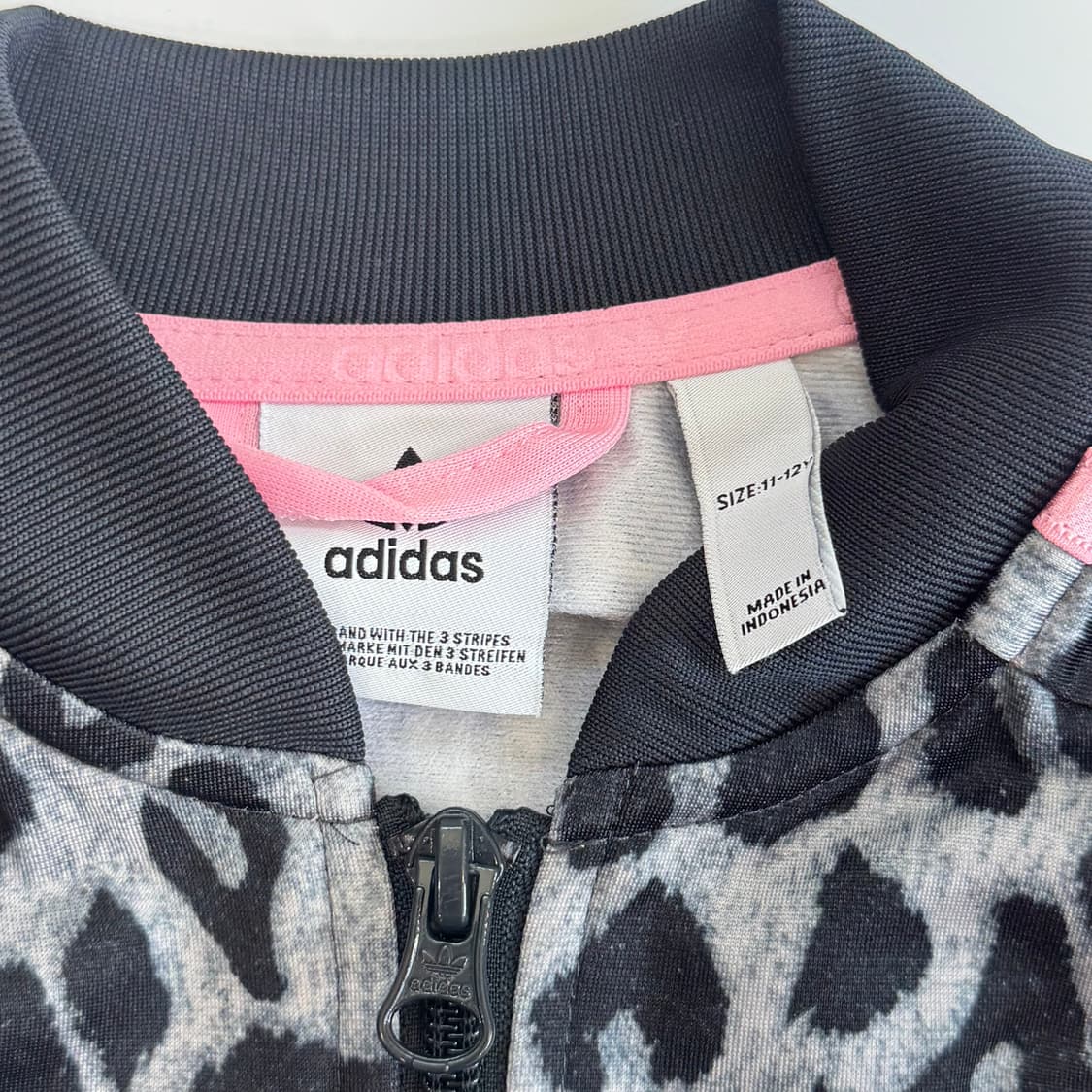 Adidas 아디다스 핑크 트랙탑 그레이 레오파드 져지 상품이미지5