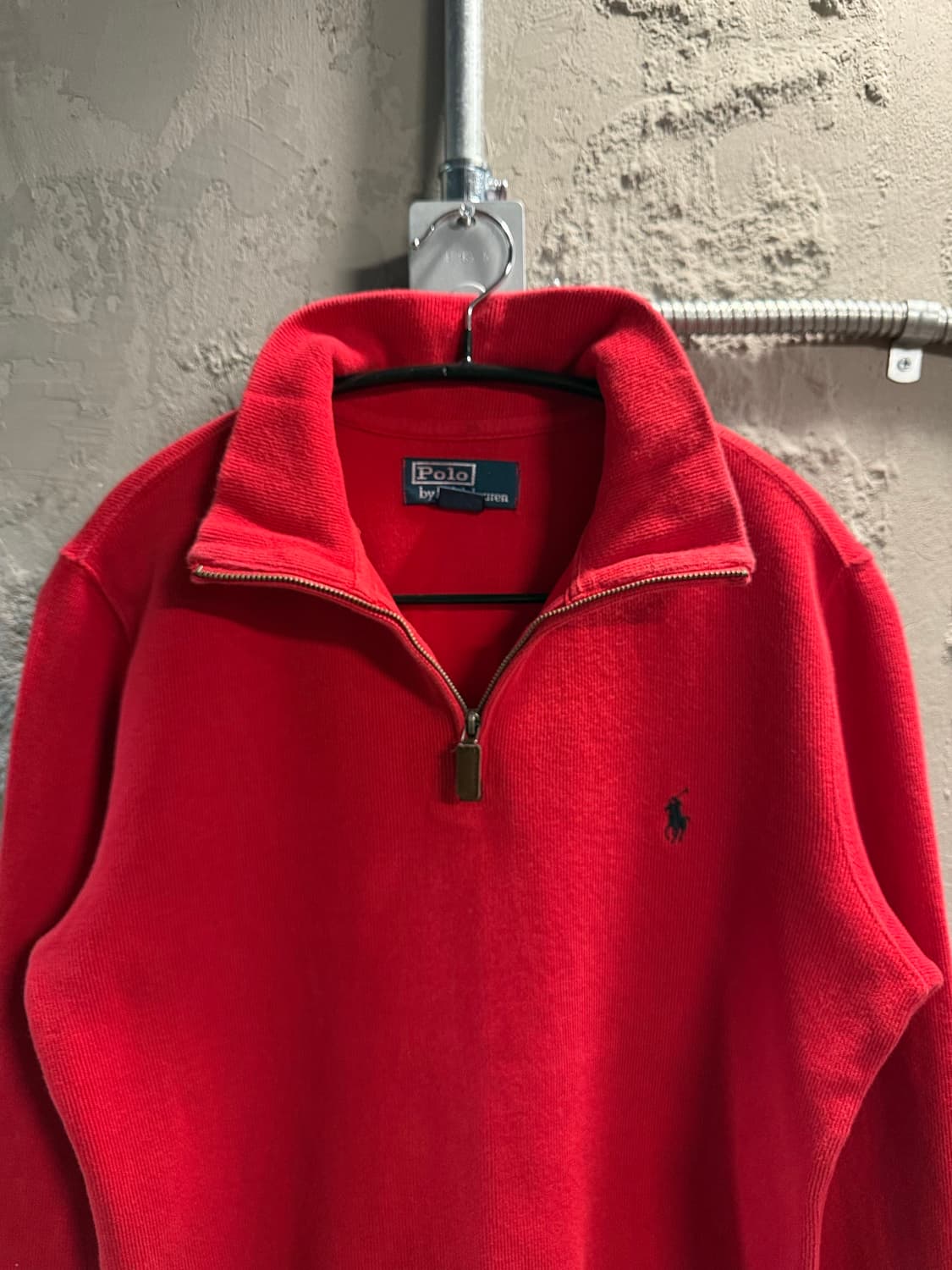폴로 랄프로렌 POLO 하프집업 코튼 니트 레드 상품이미지4