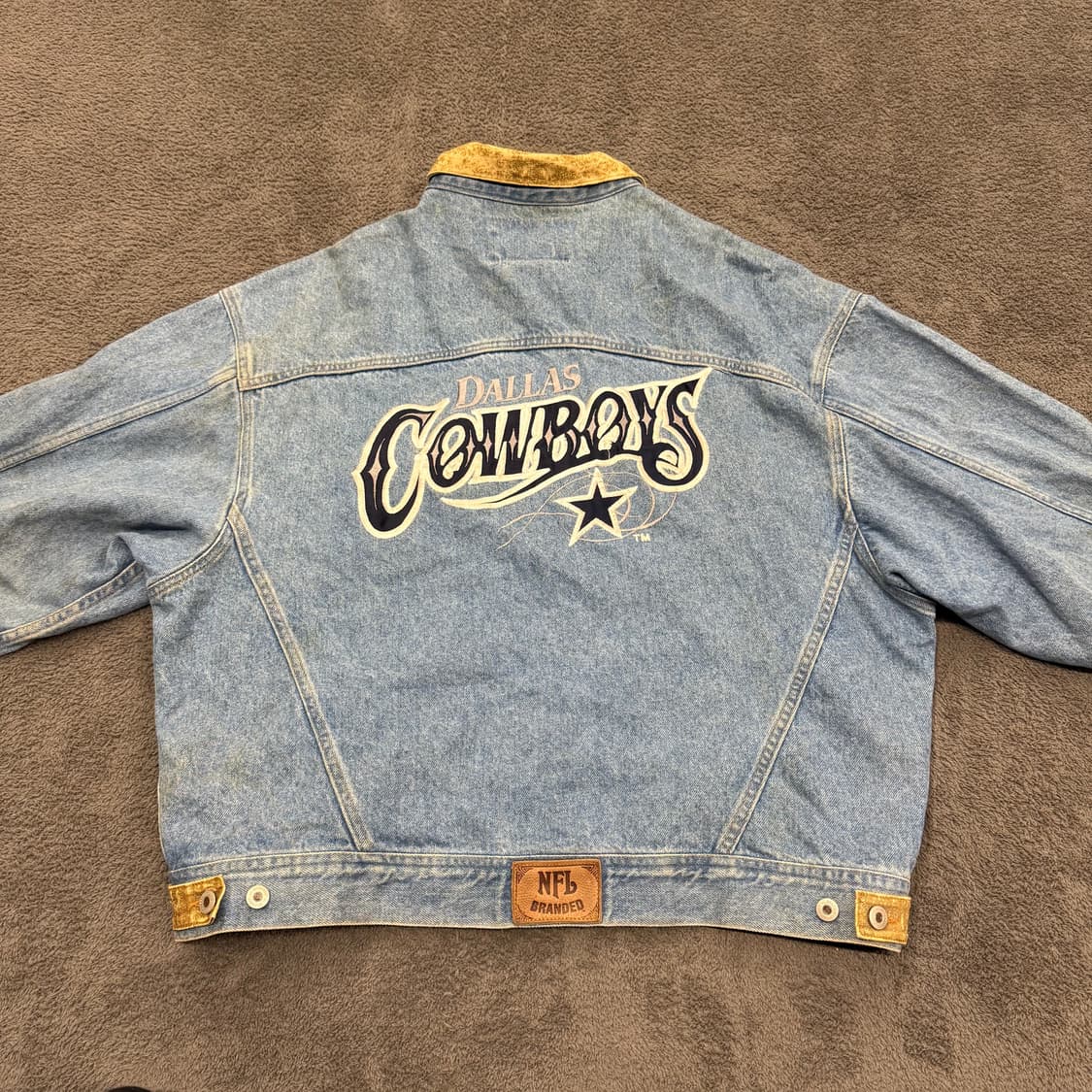 [ 정품/XL ] NFL 90s 빈티지 댈러스 카우보이 데님 청자켓 상품이미지4