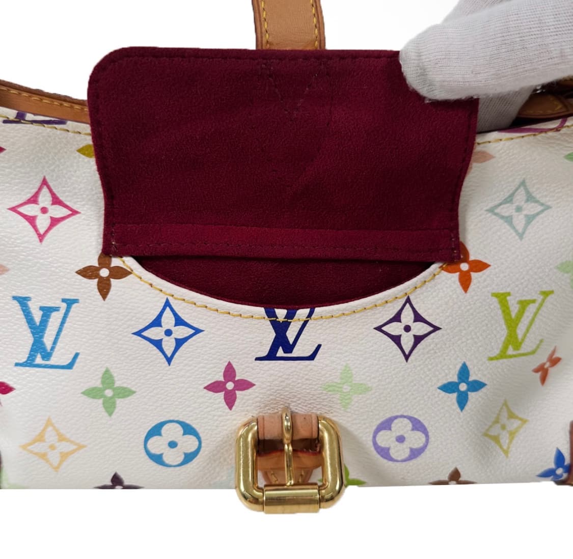 루이비통 무라카미 멀티컬러 모노그램 엘리자 숄더백 화이트 M40098 상품이미지8