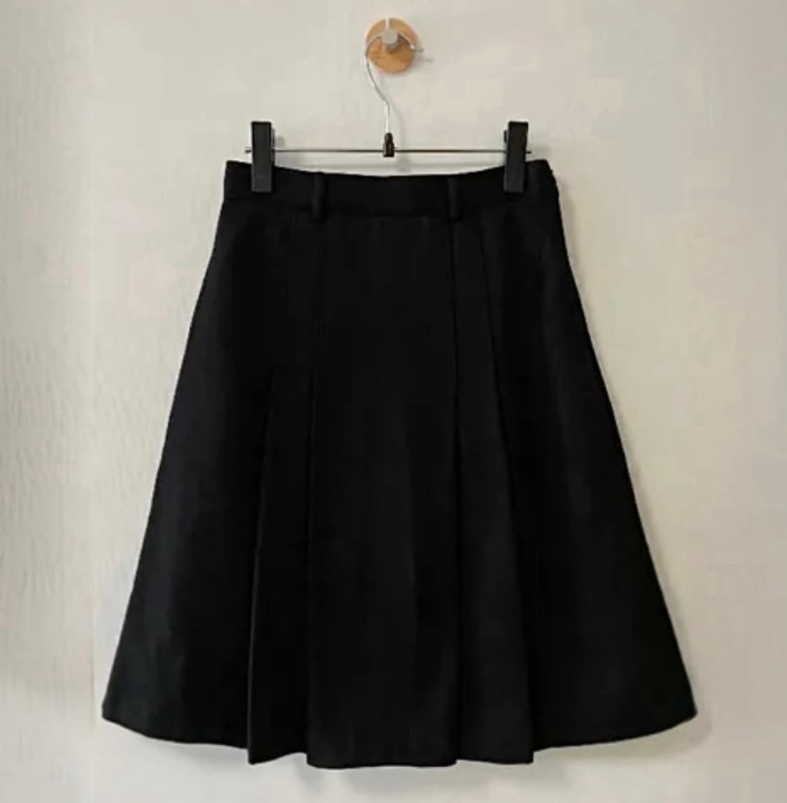 모직 플리츠 미디 스커트 상품이미지1