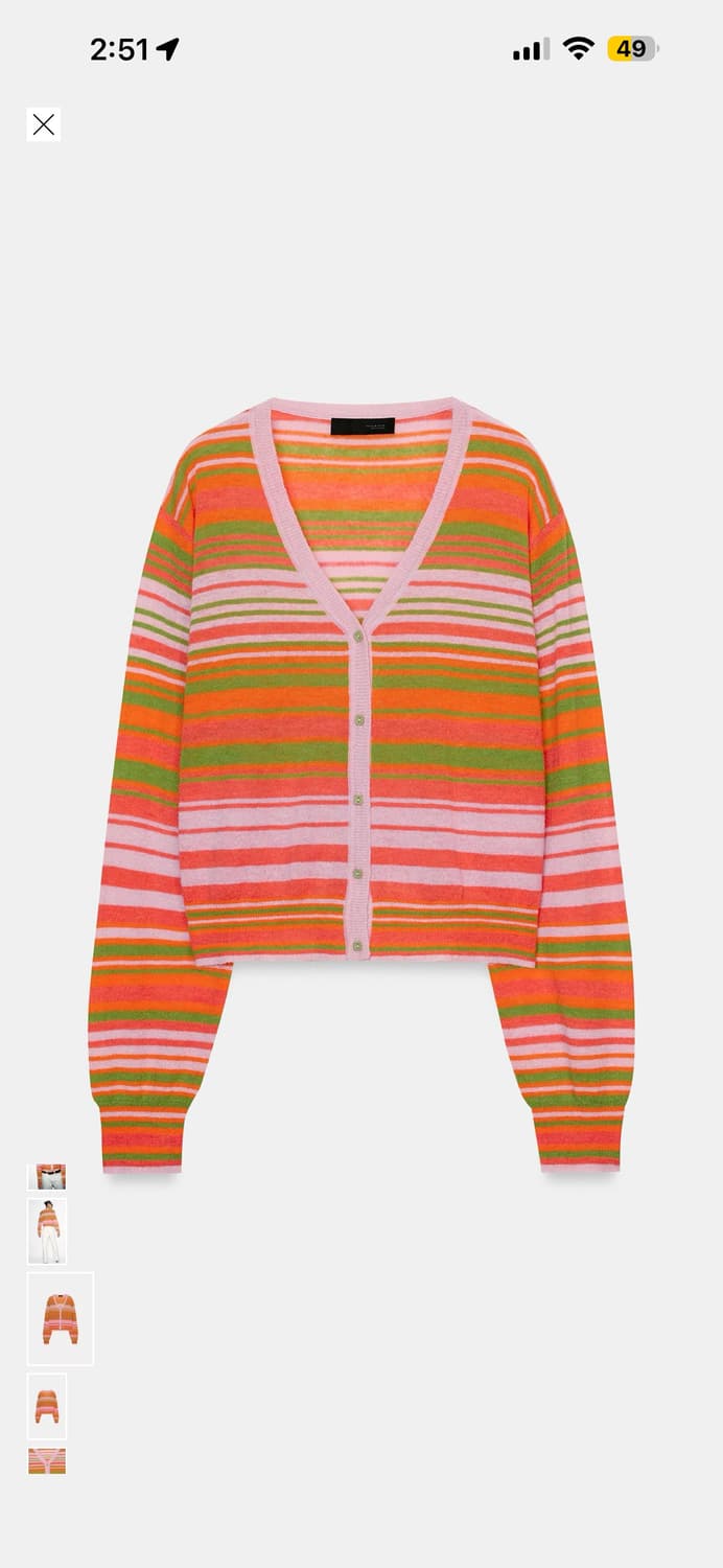 자라 스트라이프 가디건 상품이미지1