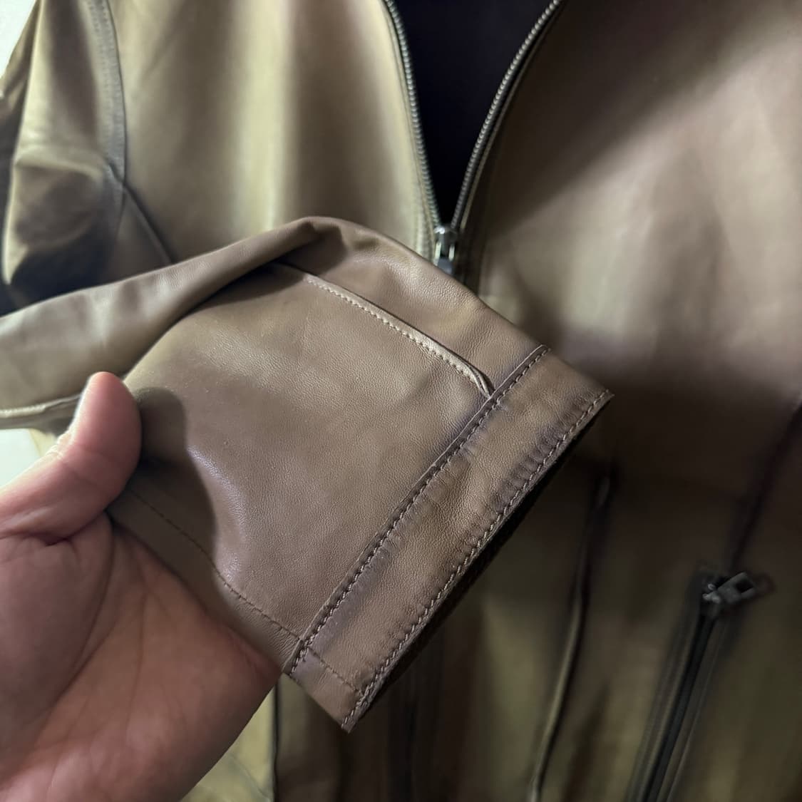 빨질레리 랩 남성 약가죽 블루종 점퍼 M (남성 95정도) 상품이미지5