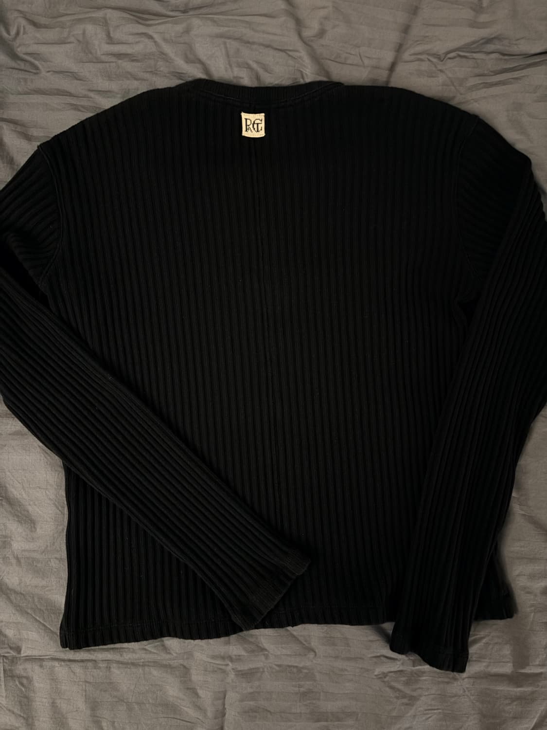 RECTO 렉토 헨리넥 긴팔 티셔츠 블랙 S 상품이미지2