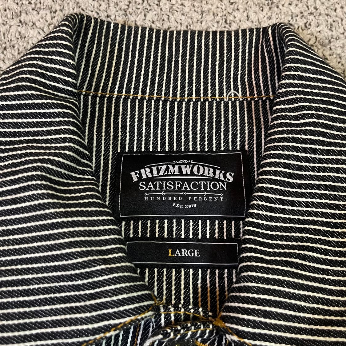 프리즘웍스 스트라이프 데님자켓 상품이미지4