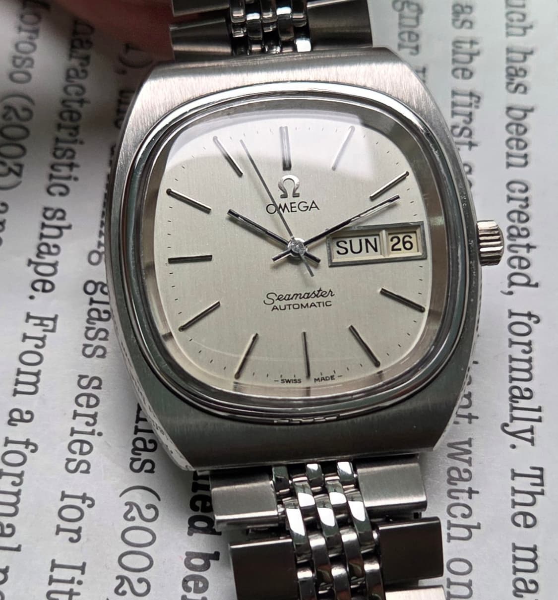 빈티지 오메가 씨마스터 테레비 데이데이트 순정 실버판 (일자형 브슬 ve 상품이미지10