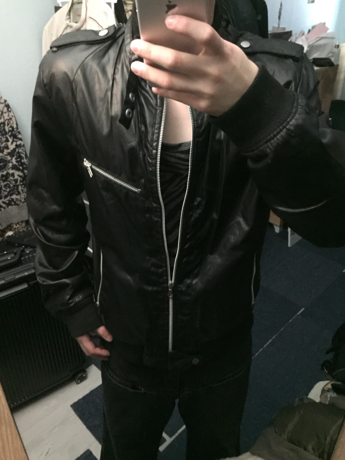 TIMELY WARNING 바이커 집업 자켓 상품이미지4