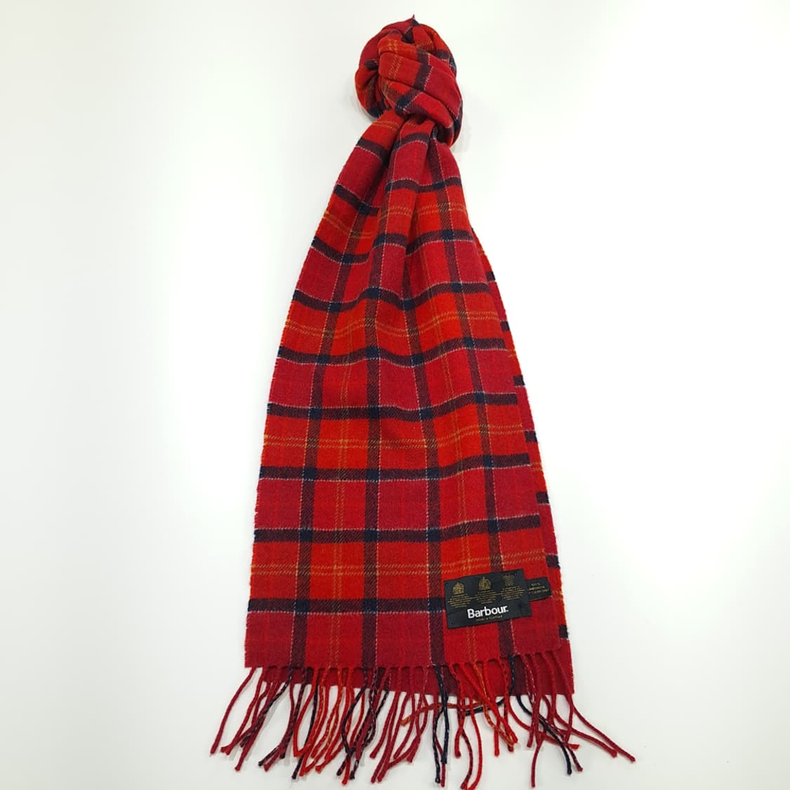 MX312 바버 레드 타탄레크 램스울 목도리 머플러 상품이미지1