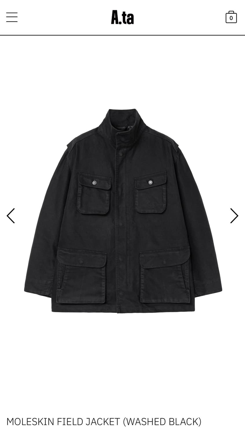 구매) a.ta 몰스킨 필드자켓 (L) 상품이미지2