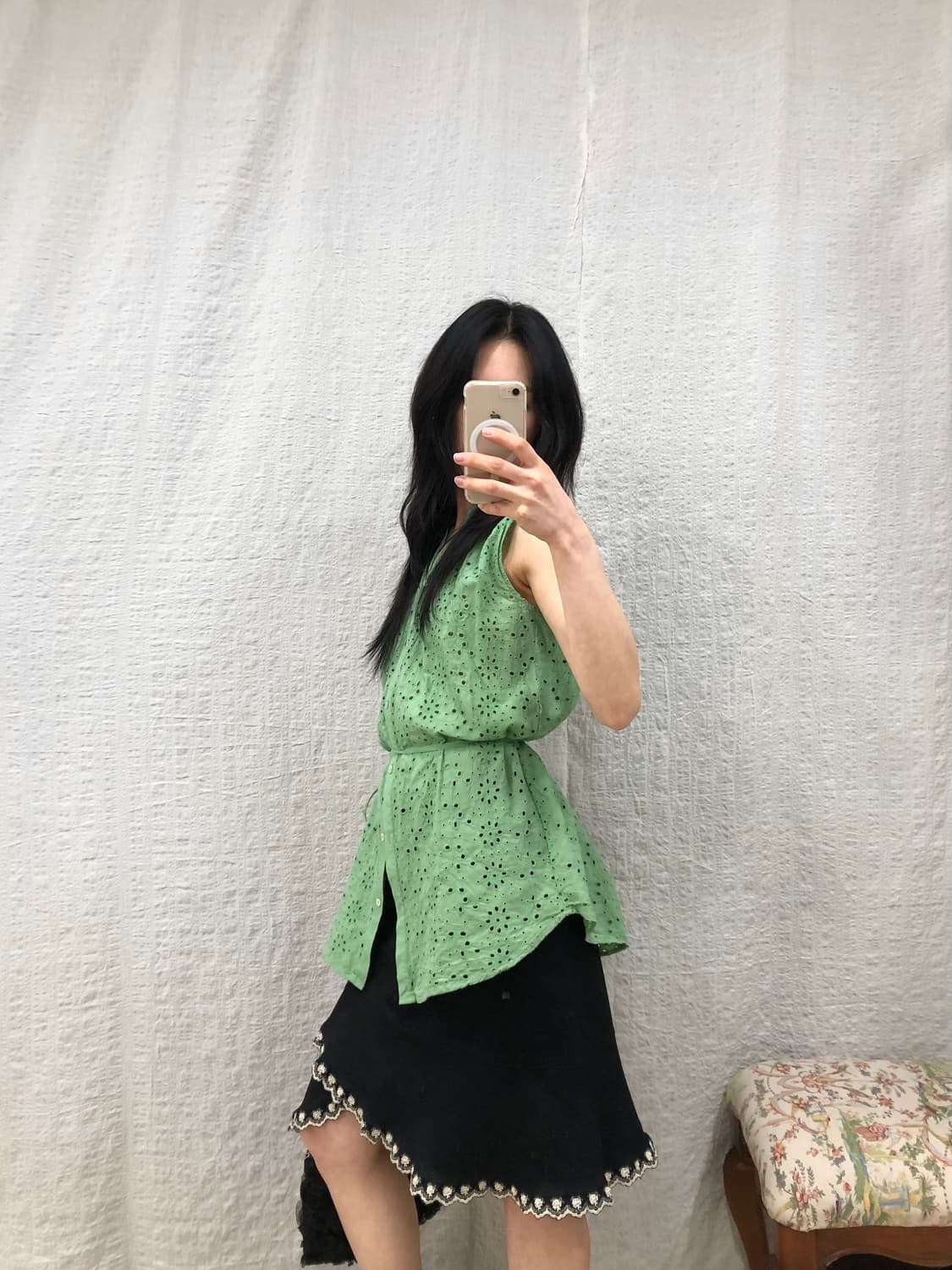 neon lime airy blouse 상품이미지2