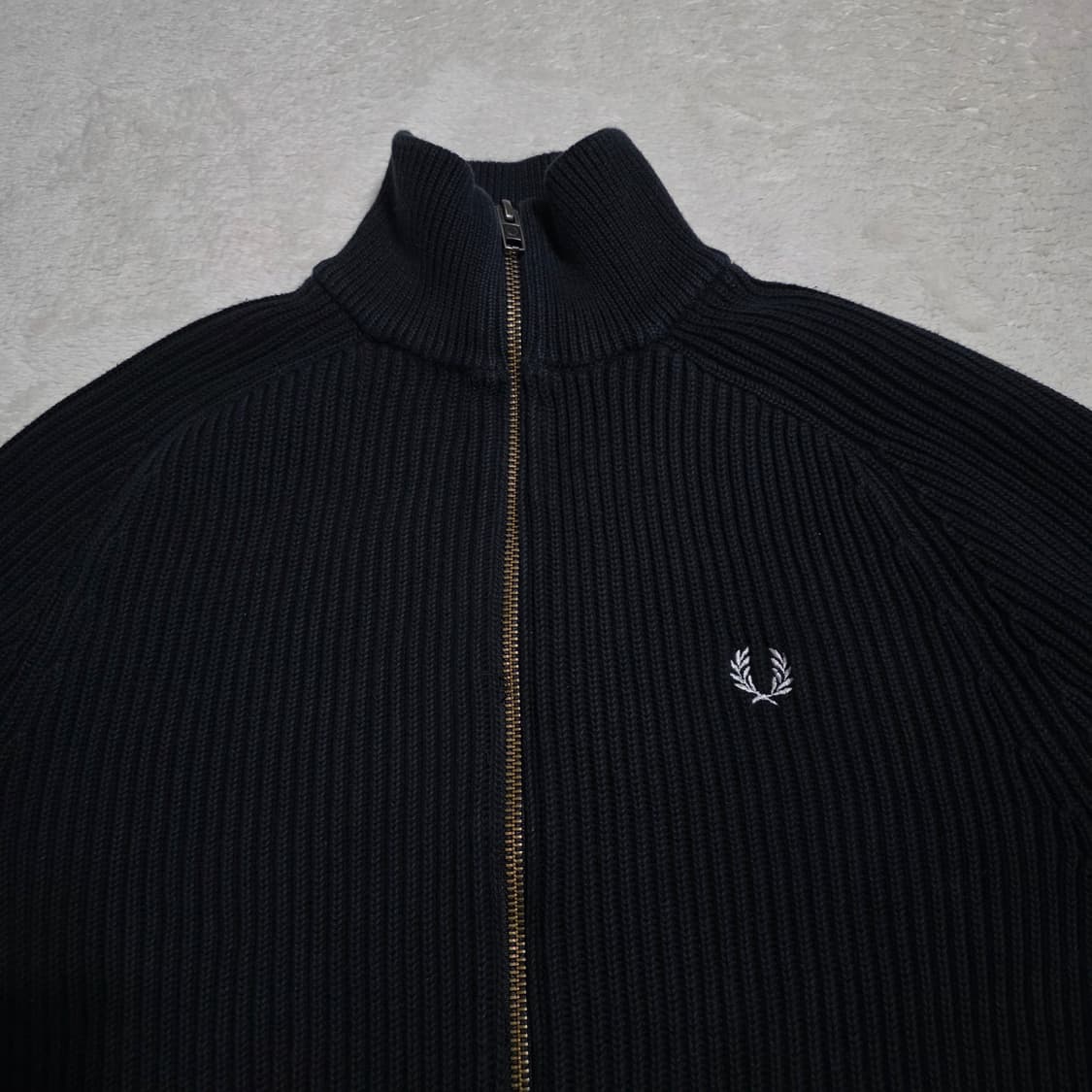 (XS)여성 프레드페리 골지 니트 집업  상품이미지2