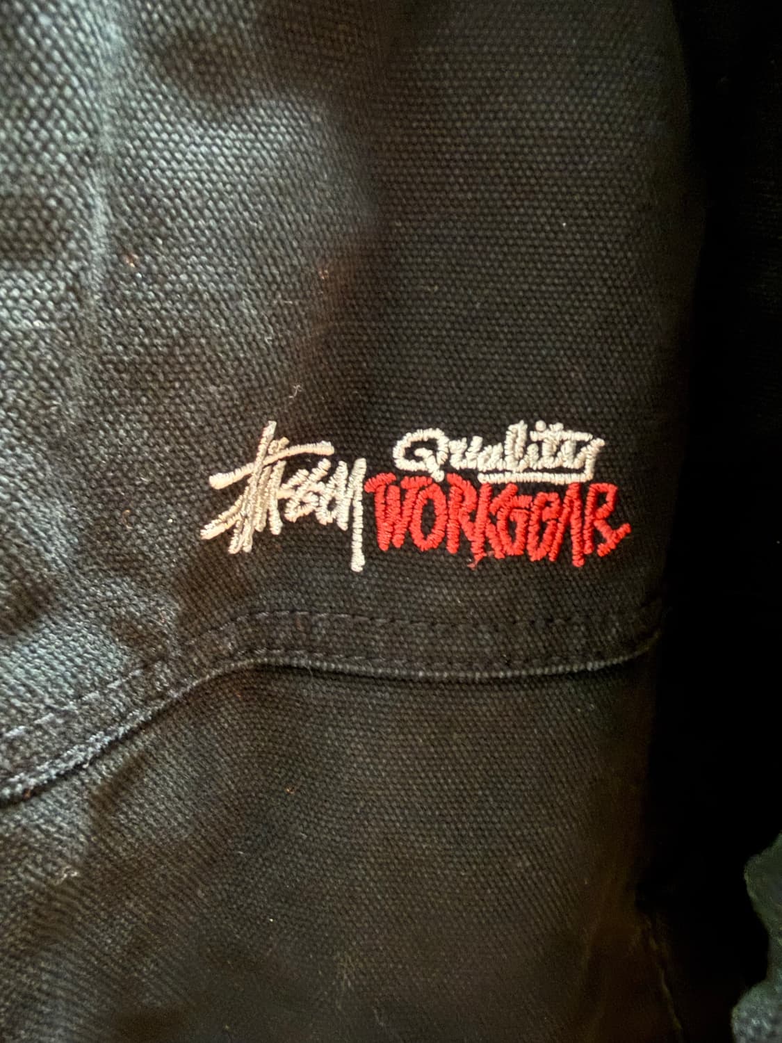 (새제품) 스투시 캔버스 워크 자켓 워시드블랙 L 상품이미지3