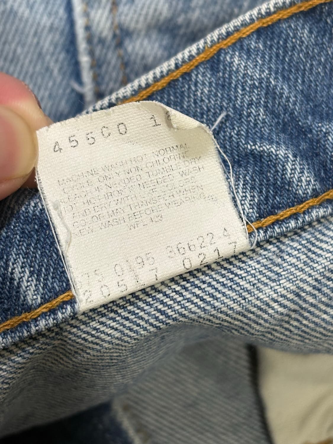 90s Levi’s usa 517 오렌지탭 플레어 데님 연청 상품이미지7