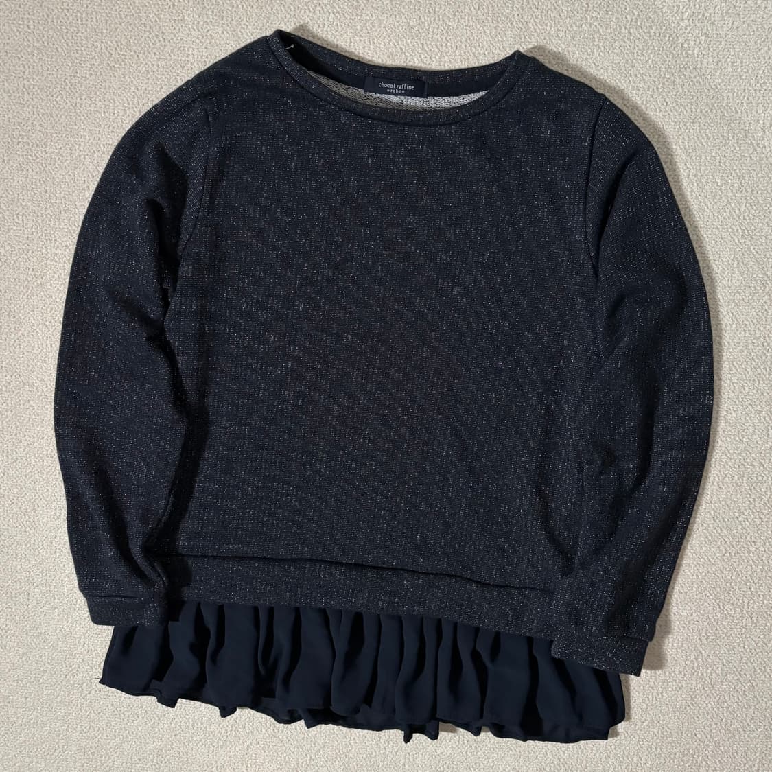 일본빈티지 chocol raffine 네이비 발레코어 탑 상품이미지1