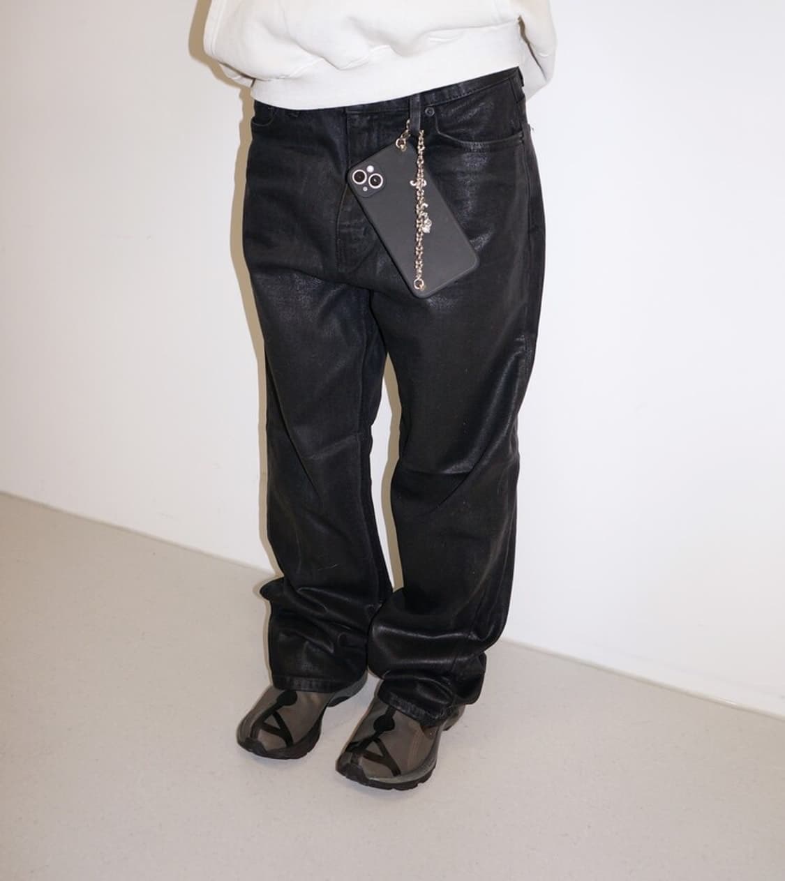 비삼샵 비센사이 오버 코팅 블랙 팬츠 상품이미지1