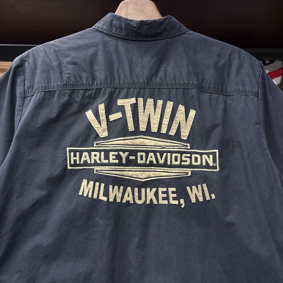 할리데이비슨 V-TWIN 체인스티치 코튼워싱 워크셔츠 N1067 상품이미지6