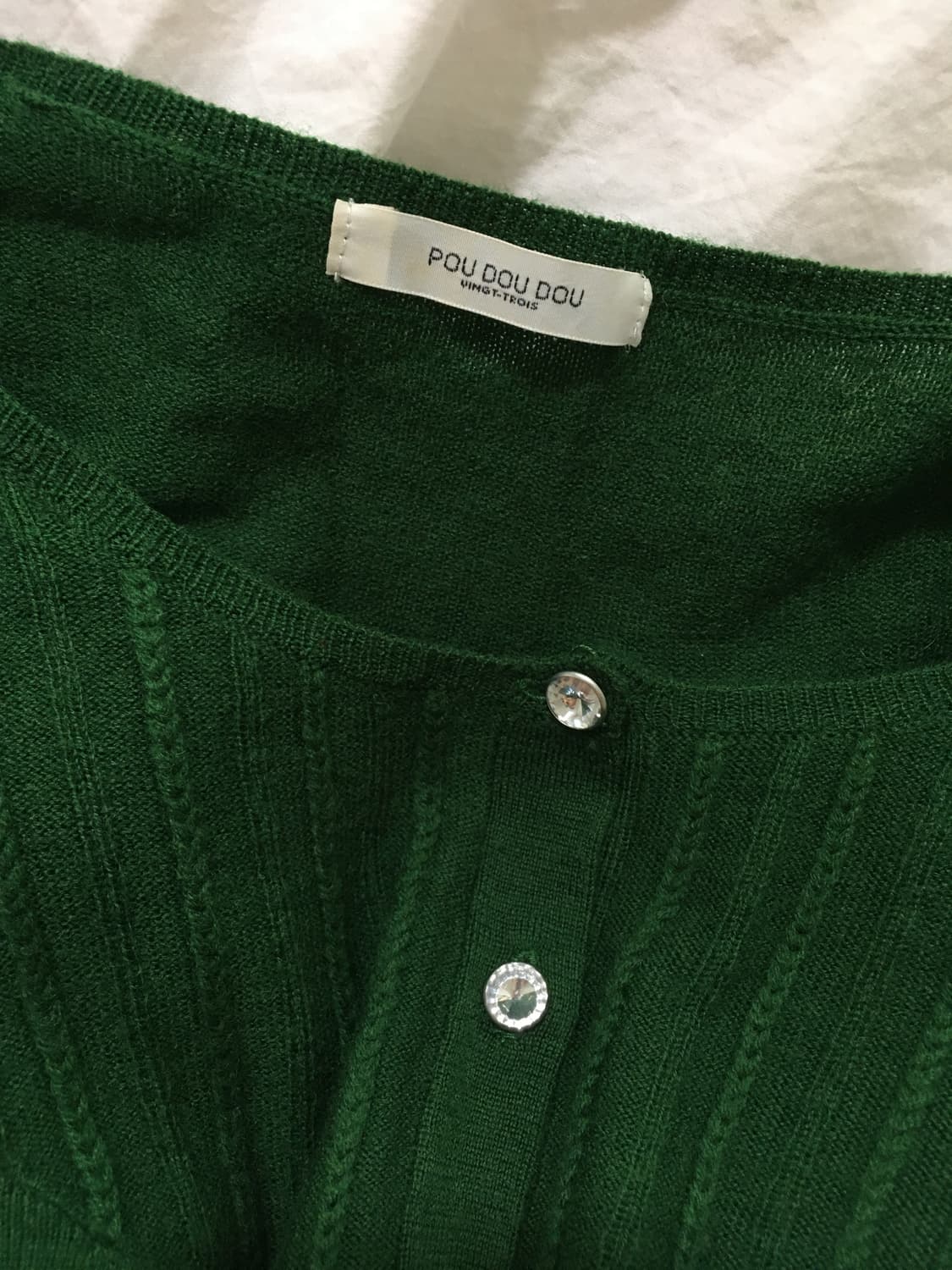 POU DOU DOU Green Cardigan 상품이미지5