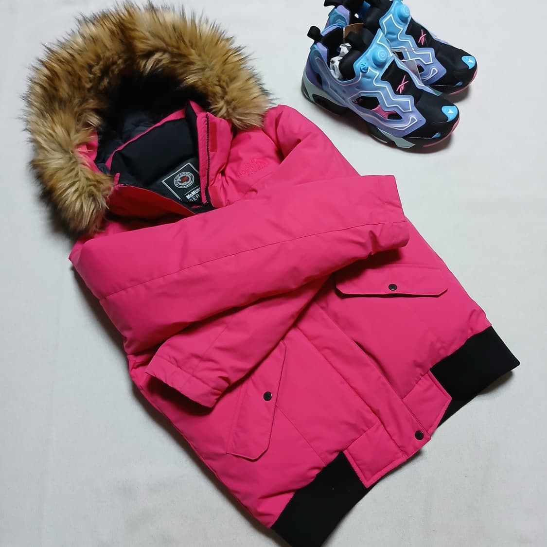 TNF 노스페이스 맥머도 우먼 구스다운 핑크 숏패딩 자켓 상품이미지1