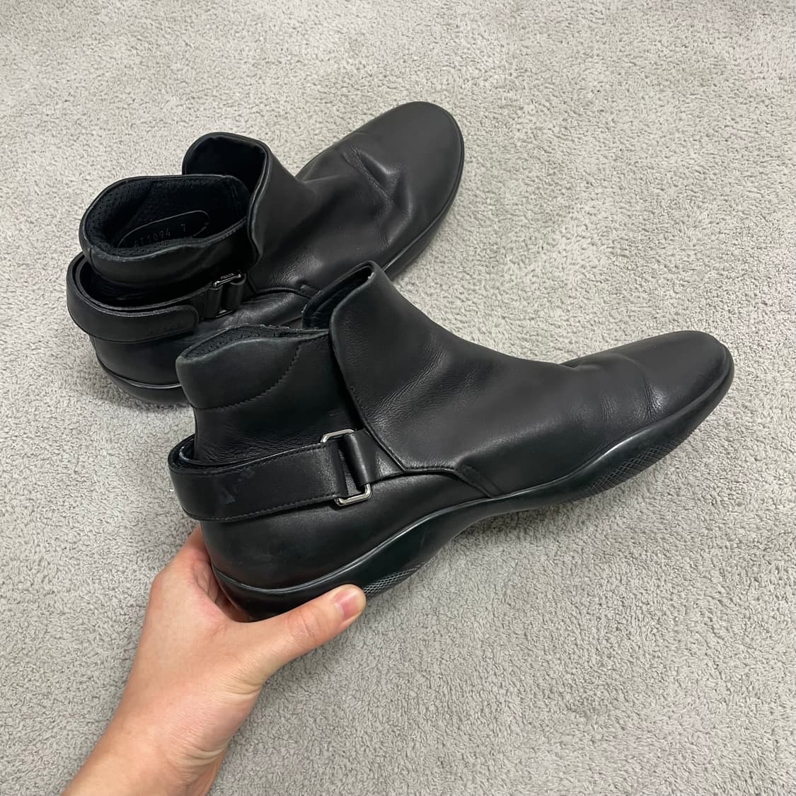 265) 프라다 스포츠 로고 벨크로 하이탑 스니커즈 상품이미지3