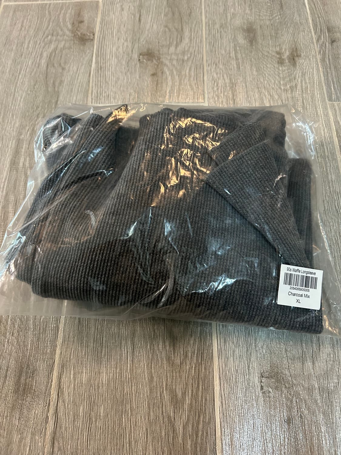 자운드 jjjjound 와플 롱슬리브 챠콜 xl 새상품 상품이미지2