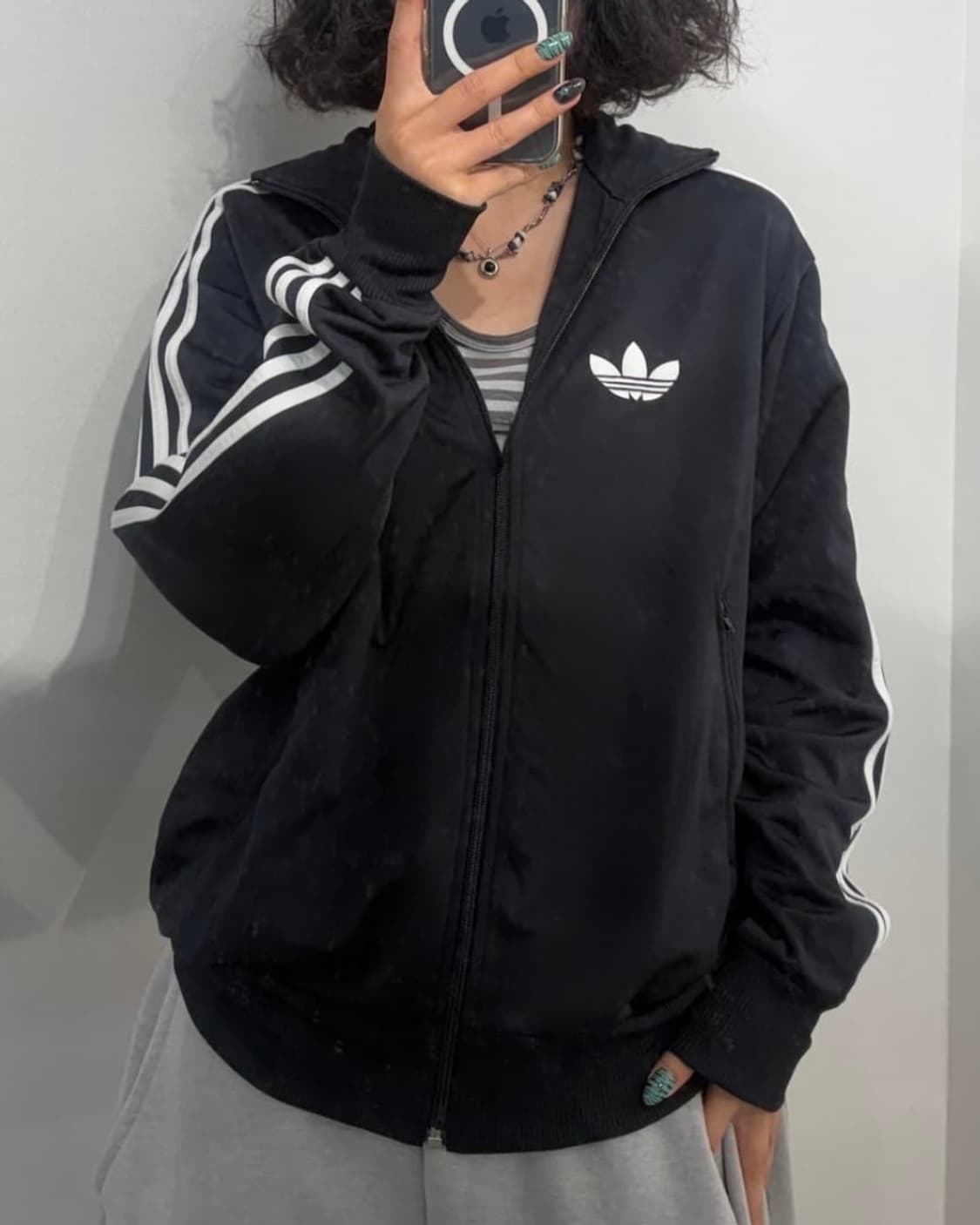 아디다스 파이어버드 져지 트랙탑 집업 S 90 나우아임영 검흰 올드스쿨 상품이미지2
