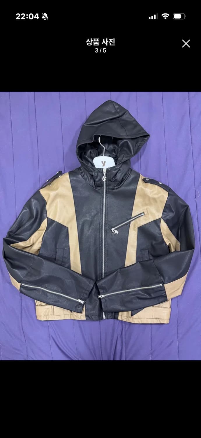 yuse 유즈 레더 후드자켓 상품이미지3