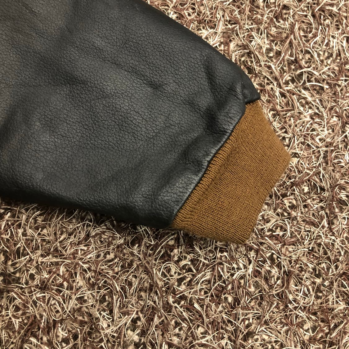 JPN 빈티지 고포드 울 소가죽 레더암 바시티 자켓  상품이미지3