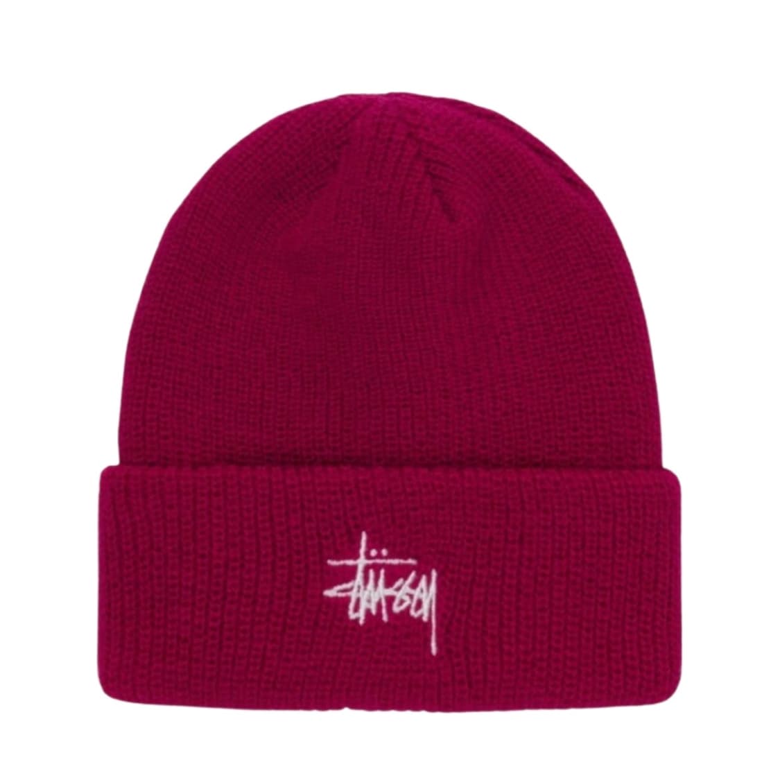 스투시 베이직 커프 비니 마젠타 상품이미지1