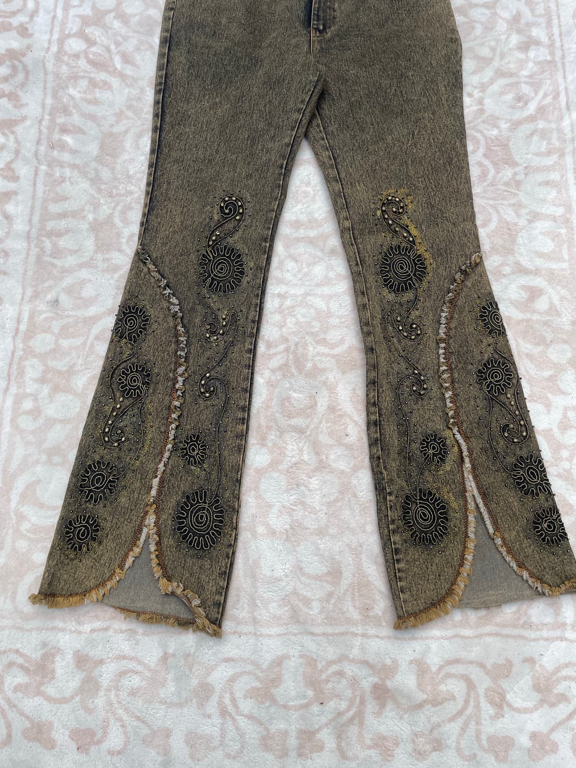 Vintage Hippie Western Flare Denim Pants 상품이미지3