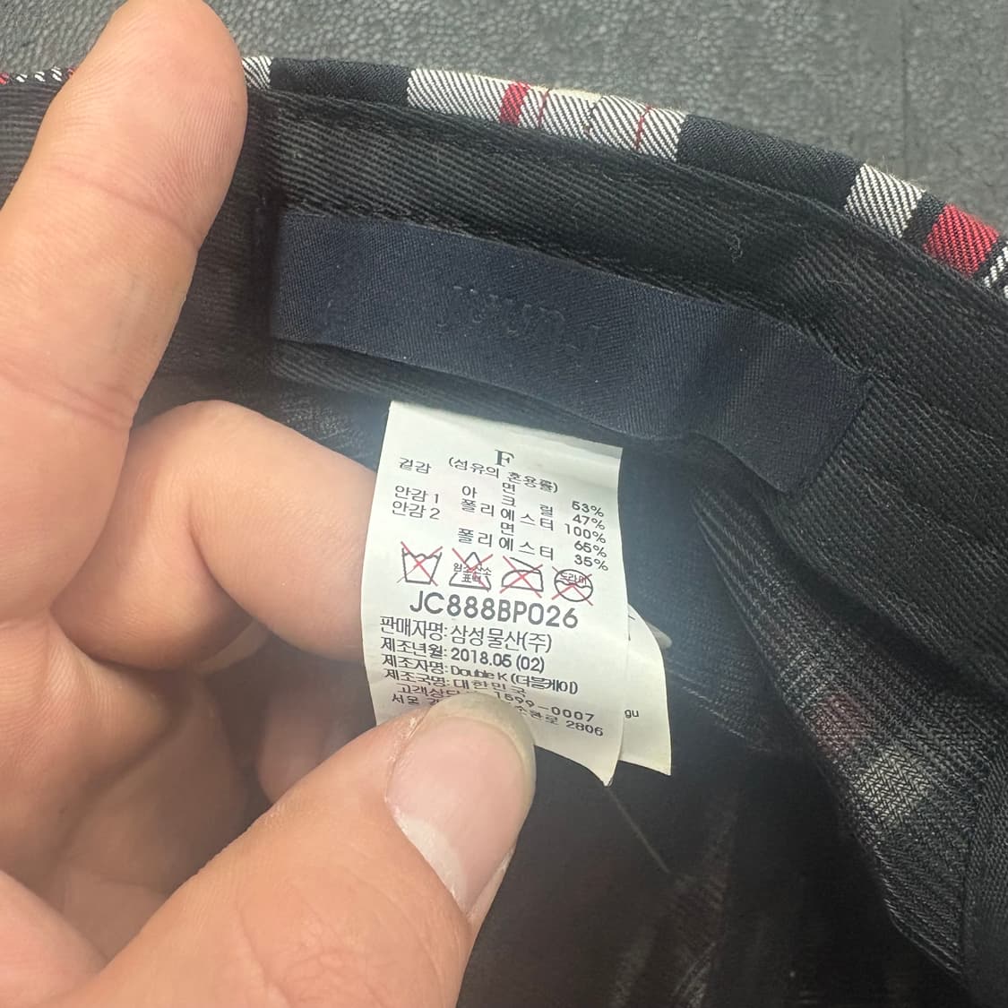 준지 쉐도우체크볼캡 상품이미지4