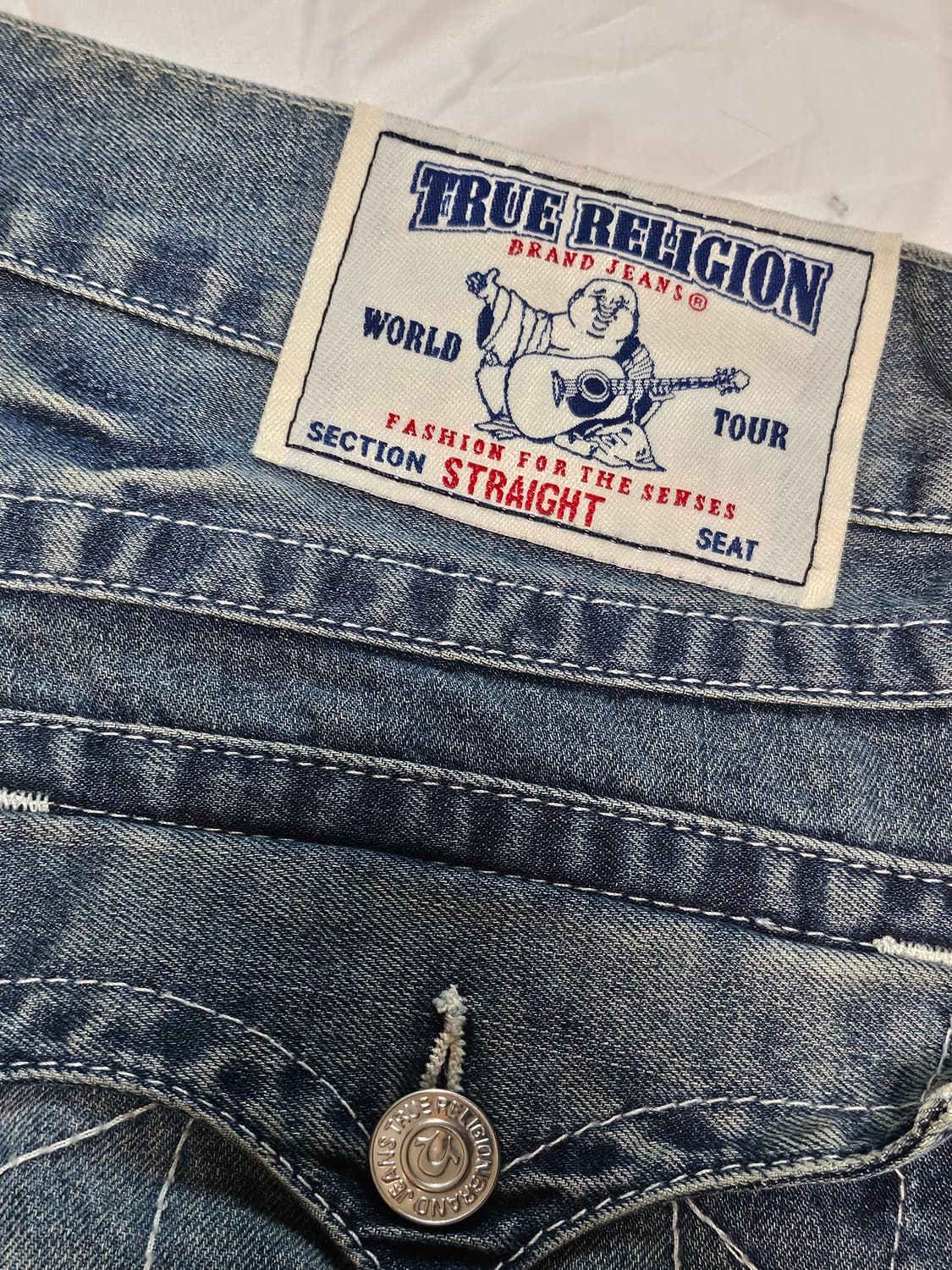 트루릴리전 스트레이트핏 중청 워싱 데님 진 30 상품이미지10