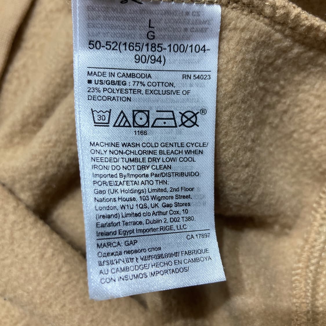 [L]GAP 기모 후드티 0298 상품이미지5