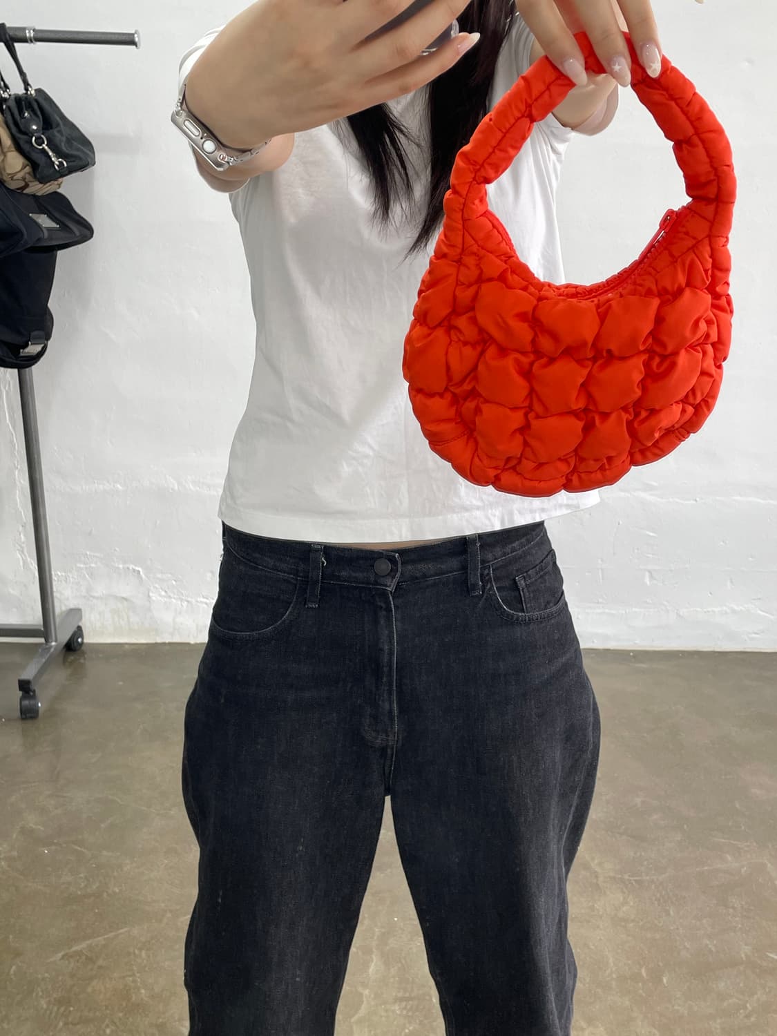 COS 퀼팅 미니백 오렌지 상품이미지3