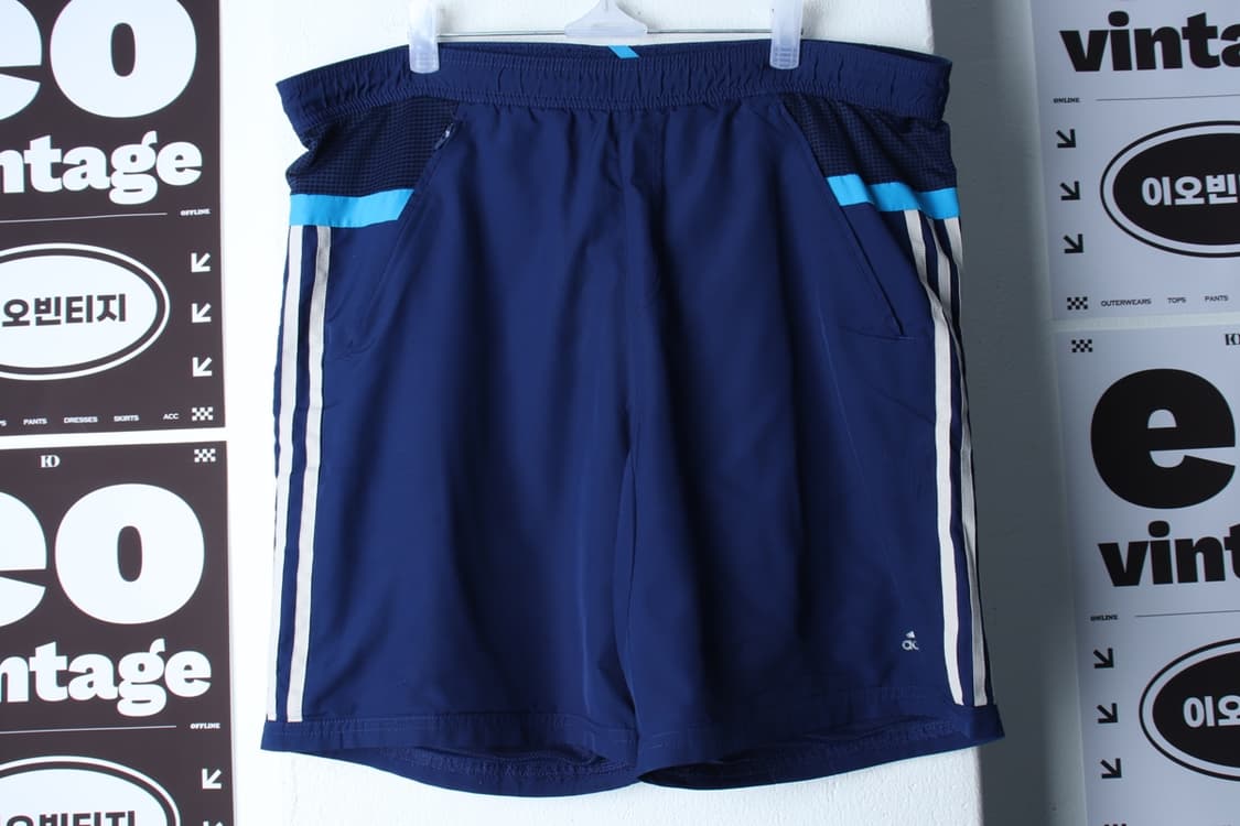 (L-XL) 아디다스 반바지 팬츠 사용감 축구 밴딩 네이비-P9855 상품이미지2