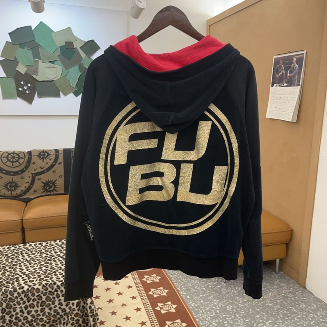 푸부 FUBU 희귀 레트로 펑크 빅로고 기모 후드집업 L C08894 상품이미지3