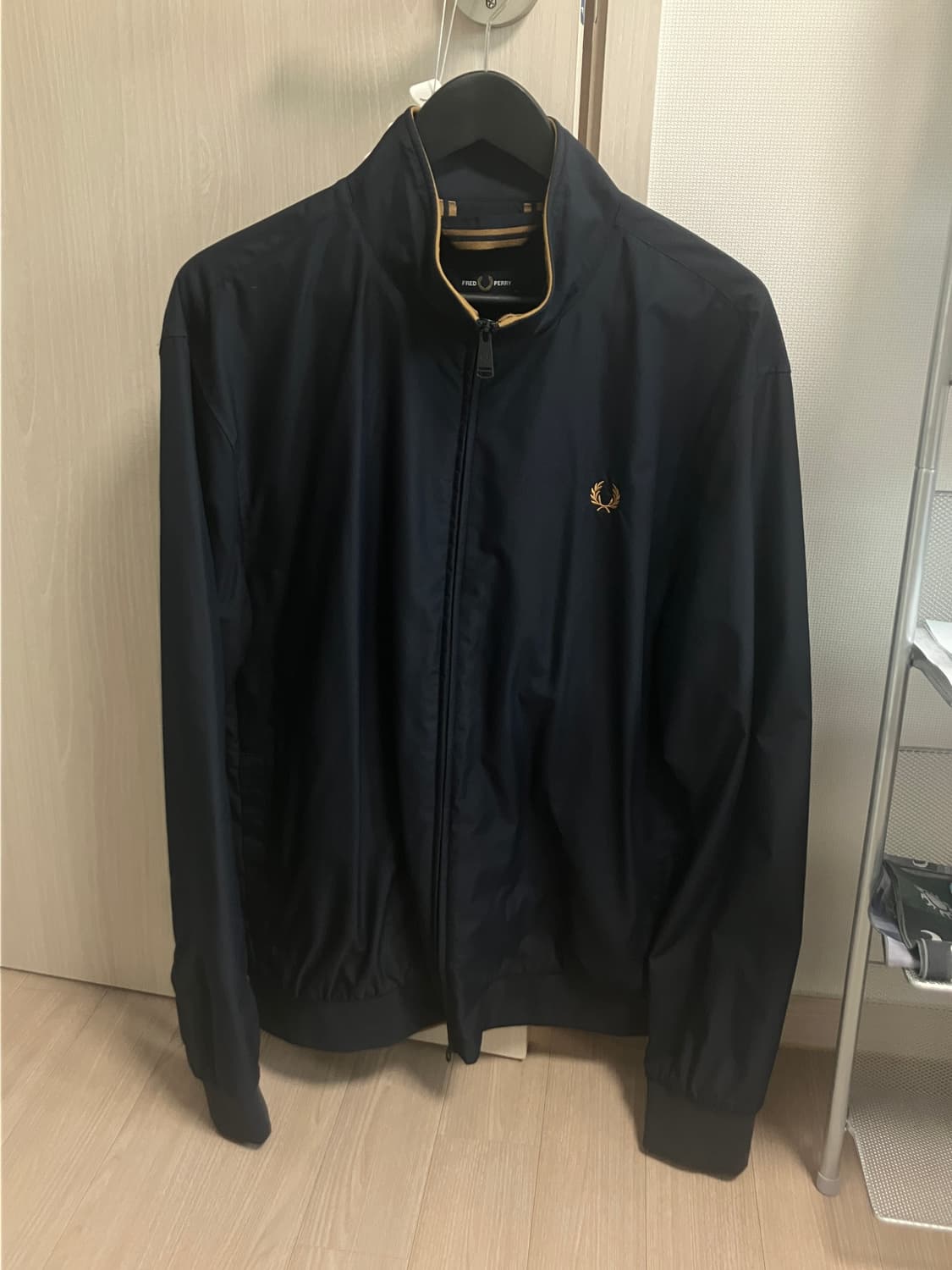 (XL) 프레드페리 집업 웜업자켓 네이비 상품이미지1