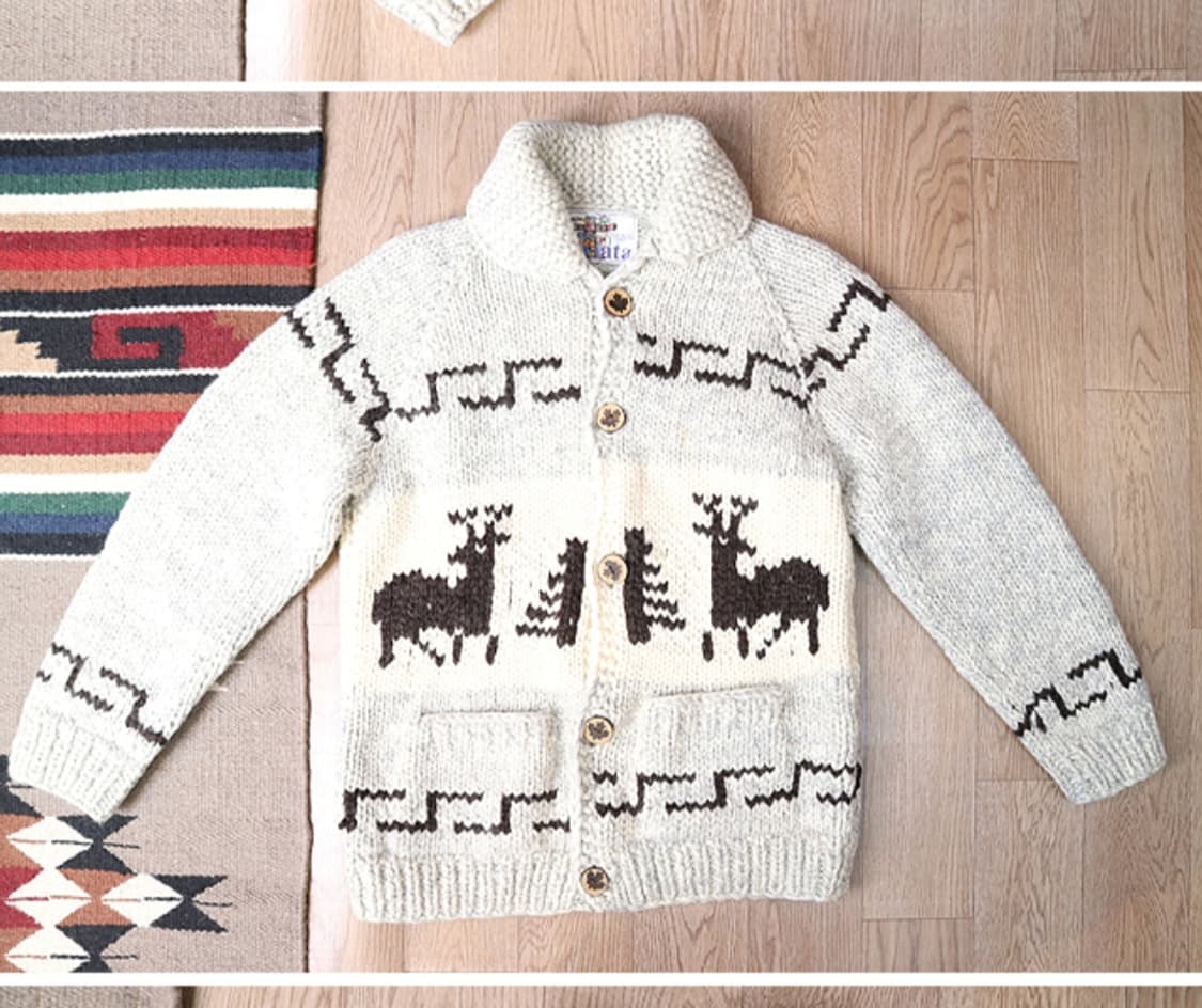 KANATA 카나타 캐나다 핸드메이드 양모100% 인디언
코위찬 스웨터  상품이미지2